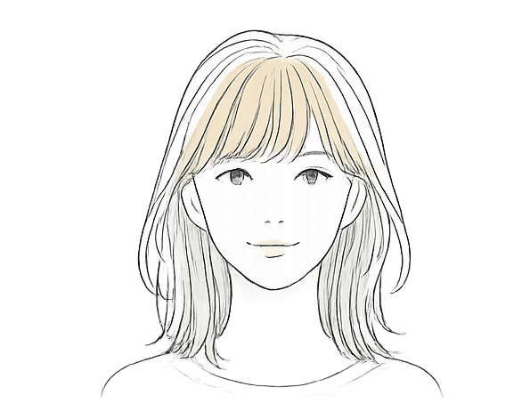 前髪のうねりや割れに悩む大人女性